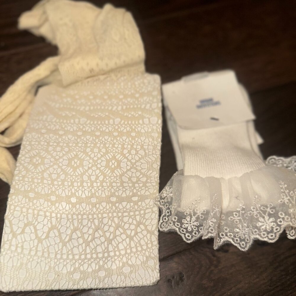 UO new  Tights & Frilly Socks Set